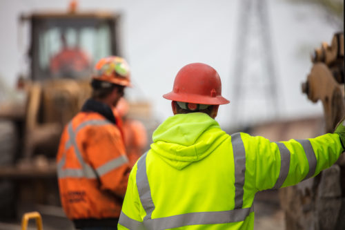 construction supervisor reviewing construction work - SafetySkills