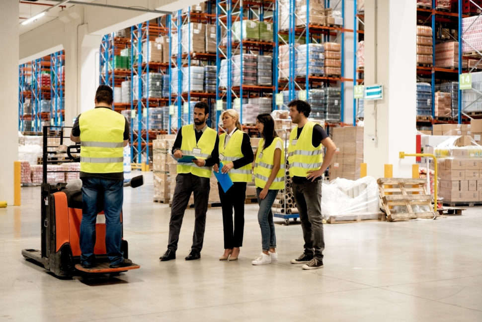 Training on a forklift